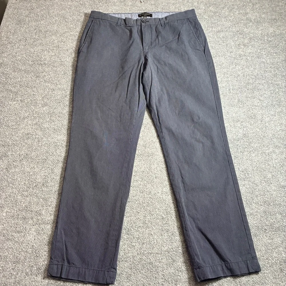 Banana Republic‎ Aiden Fit Chinos Mens 34x30 Navy Stripe Slim Pants